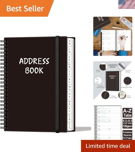 Elegant black address book - elegant,
